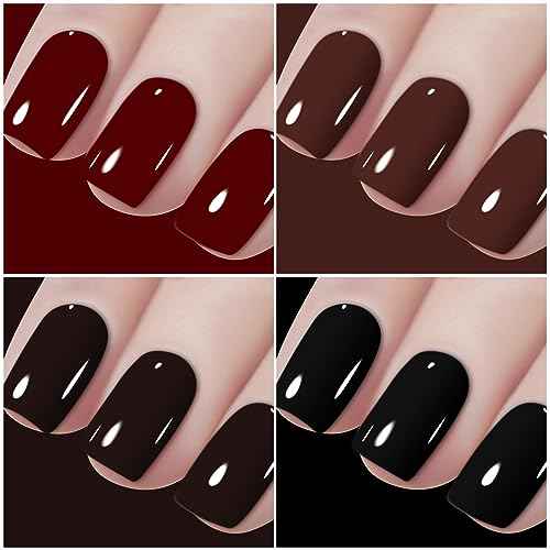 Vishine 48 Colors Gel Nail Polish Set, Autumn Winter Popular Nail Polish with Base Top Coat, Lasting UV LED Gel Polish Manicure Kit 8ml