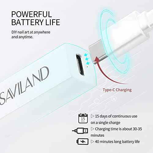 SAVILAND U V Light for Nails: Handheld Gel Lamp for Gel Nails Flash Cure Lamp for LED Nail Lamp Portable Mini Nail Dryer Polish Nail Glue USB Flashlight Home DIY Manicure Art