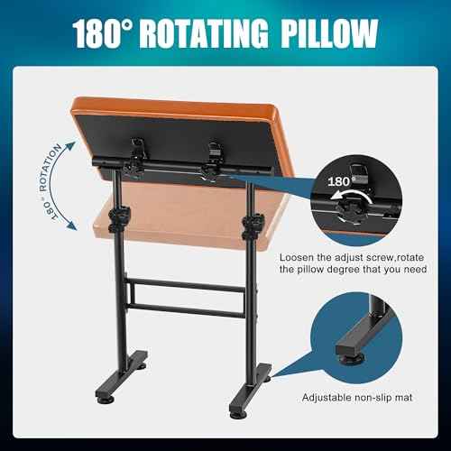 POARMEEY XXL Tattoo Arm Rest Stand Professional Tattoo Armrest with Large Soft Pillow and Adjustable Hight Angle for Studio