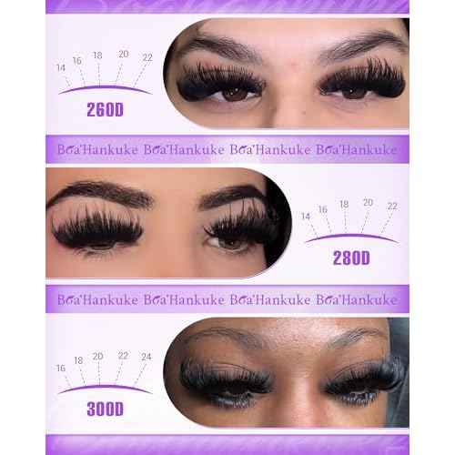 Fluffy Lash Clusters 260D+280D+300D Volume Eyelash Clusters Extensions D Curly Lashes Clusters 14-24MM Mink Cluster Lashes Spike Individual Lashes Full Lash Extension Mink Cluster Eyelash