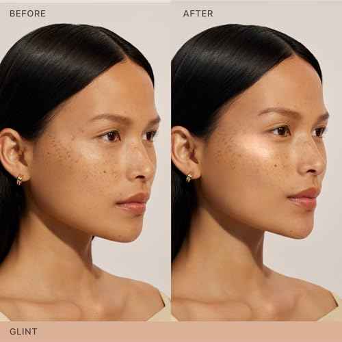 ILIA - Lightshift Cream Highlighter | Non-Comedogenic, Long-Lasting, Vegan, Cruelty-Free | Weightless, Seamless, Silky Highlighter (Glint - Soft Champagne, 0.27 oz | 7.8 g)