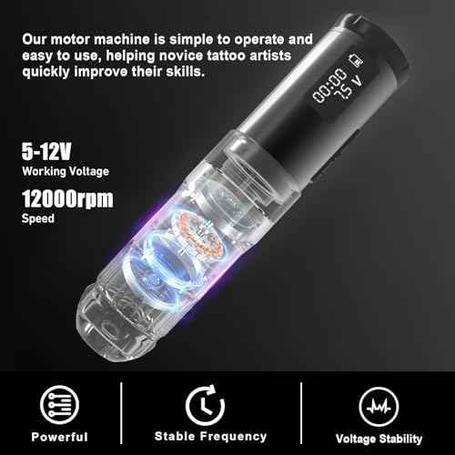 Tattoo Gun Kit Wireless Tattoo Machine Kit Complete Tattoo Kit Rotary Battery Pen Tattoo Machine with LED Digital Display 20PCS Cartridge Needles Tattoo Ink Set Tattoo Supplies for Beginners