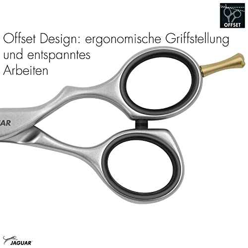 Jaguar Shears Pre Style Relax 6.0 Inch Offset Design Professional Ergonomic Steel Hair Cutting & Trimming Scissors for Salon Stylists, Beauticians, and Barbers