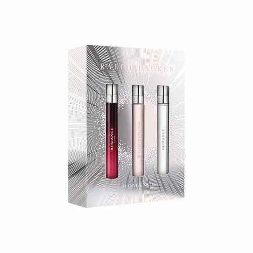 Ralph Lauren - Romance Discovery Womens Perfume Set ($91 Value) - With Romance Eau de Parfum, Elixir, & Beyond Romance - Travel Size, 0.3 Fl Oz Each