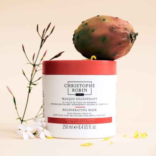 Christophe Robin Regenerating Mask with Prickly Pear Seed Oil for Dry, Damaged and Chemically Treated Hair 8.4 fl. oz