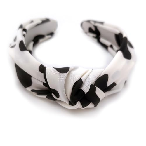 Cow Print Spa Knot Headband for Women 2 PACK, Skincare Headbands, Face Wash Hairbands Yoga Hair Band Animal Print