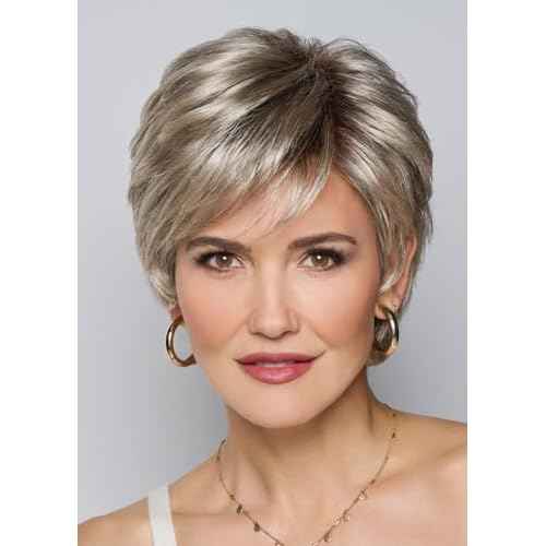 GABOR Front Cover Layered Long Bob Style Wig, Hand-Tied Mono Top by Hairuwear, Average Cap - GF8-12SS Iced Mocha