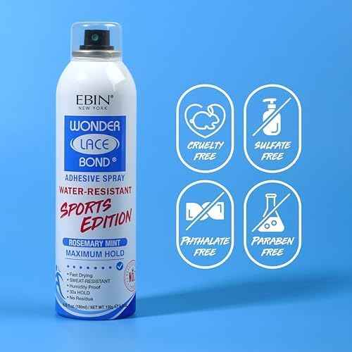 EBIN NEW YORK Wonder Lace Bond Melt Spray 2.7 Fl Oz Sports Edition ? Maximum Hold ? Melting Spray For Lace Wigs ? Seamless Wig Application for Active Lifestyles and Daily Wear - Rosemary Mint + Biotin