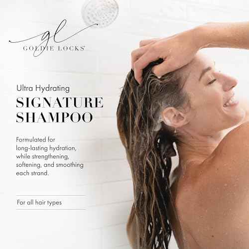 Goldie Locks Ultra Hydrating Shampoo - Sulfate-Free Moisturizing Formula - Maintains Texture and Shine - Safe for Extensions and Color-Treated Hair - Protein-Free - 8.45 fl oz (Packaging May Vary)