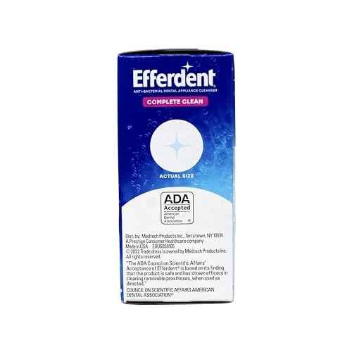 Efferdent Denture Cleanser Tablets, Complete Clean, Cleanser for Retainer and Dental Appliances, 44 Count, (Pack of 6)
