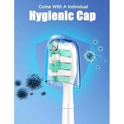 FutulkyUS Toothbrush Replacement Brush Heads for Philips Sonicare, Electric Sonic Tooth Refill Click-on Head 4100 Plaque Control, 4 Pack, White