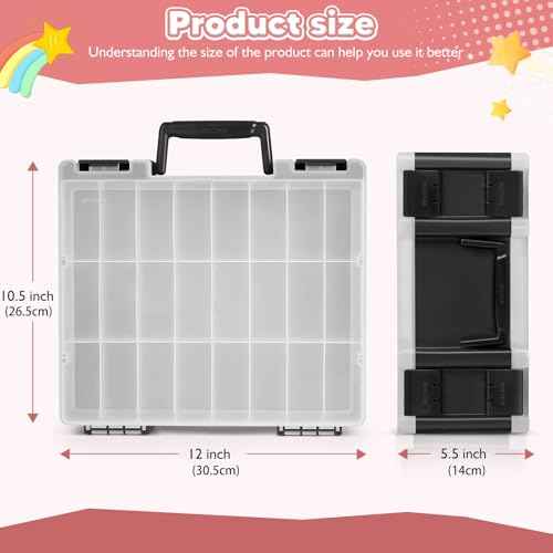 RISOU Portable Nail Polish Organizer - Large-Capacity Double-Sided Storage Case Holds 96 Bottles of Nail Polish.(15ml - 0.5 fl oz)(Case Only)