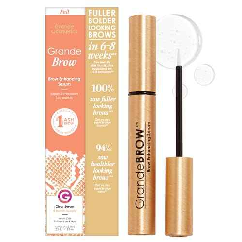 Grande Cosmetics GrandeBROW Brow Enhancing Serum For Fuller, Bolder, Looking Eyebrows - Brow Serum With Vitamins, Peptides, Antioxidants, Amino Acids, Cruelty-Free