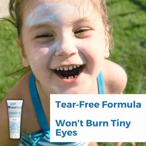 Waxhead Baby Sunscreen SPF?35 ? Non-nano Zinc Oxide Mineral Lotion for 6-12 months Babies + 12-24 Toddlers | Natural Tear?Free + Organic Hypoallergenic, Pediatrician?Recommended Sunblock (4?oz)