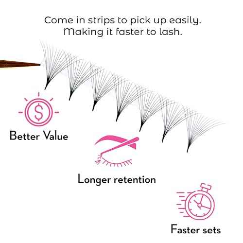 One V Salon Pro 14D Ultra-Speed Promade Fans,1000 Premade Extreme Mega Volume Lash Fans | D Curl | 0.05 | 9?15 mm Mixed Lengths | Thin Base, Fast Application Eyelash Extensions(Ultra 14D-0.05-D Curl)