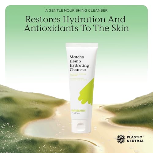 KraveBeauty Matcha Hemp Hydrating Cleanser ? Korean-Inspired Gentle Daily Face Wash, Hydrating & Non-Stripping, Hemp & Matcha, Vegan & Cruelty-Free, 4.05 fl oz