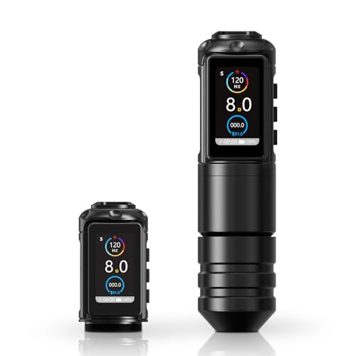 Ambition Ninja Pro Tattoo Machine with Coreless Motor - Rotary Cartridge Tattoo Pen with 2000mAh Power Supply for Professionals and Beginners Tattoo Artists