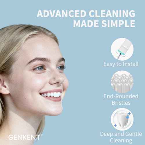 GENKENT 20 Pcs Extra Soft Replacement Toothbrush Heads Compatible with Oral B
