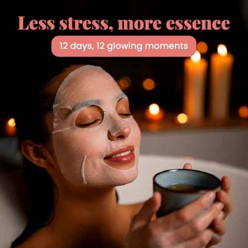 FACETORY Beauty Advent Calendar, 12 Day K-Beauty Skincare Gift Set with Hydrating and Soothing Sheet Masks, Perfect Holiday Gift for Women
