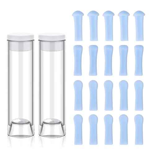 LEIPUT Ear Wax Removal - Ear Cleaner Tips - Blue Rubber Tip - Original Replacement Accessories Set - Replacement Ear Pick with 20 Ear Spoon
