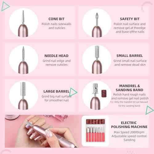 Acrylic Nails Kit Set 29 Colors with UV Lamp & Electric Drill, 2x60ml Monomer - All-in-One Nail Art Supplies for Beginners with Everything