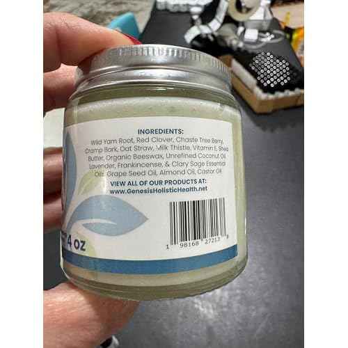 Genesis Wild Yam Root Cream, Organic Balancing Cream for Women, Deep Nourishment and Hydration, Made with Wild Yam Root, Chaste Tree Berry, and Red Clover, 4oz