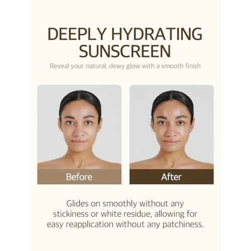 mixsoon Bean Sunscreen-Lightweight Airy Texture SPF 50 Face Sunscreen, No White Cast, Non-Sticky 50ml / 1.69 fl.oz. Korean Glass Skin Care