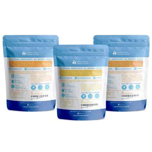 Detox Bath Bundle (3 Pack with Scoop Total 6 Lbs) Detoxifying Soaks with Detox Foot Soak and Turmeric Bath Soak Made with Epsom Salt and Pure Essential Oils Plus Vitamin C Three 2 Lbs Pouches