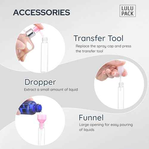 Travel Perfume Bottle Refillable - Cologne Spray Atomizer Mini - Small Travel Size Empty Sprayer for Refill Sample Container - Portable Fragrance Decant Dispenser for Women Men 8ml 4PCS Grey