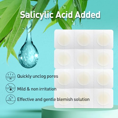 TKTK Pimple Patches, 12mm Invisible Acne Patches for Face with Salicylic Acid, 0.01cm Extra Thin Outer Edge, Hydrocolloid Zit Patch for Pustule, Whitehead, Cystic Acne Spot, 96 Count