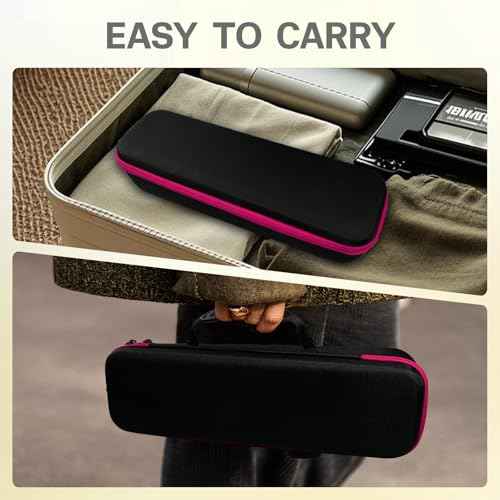 Hard Carrying Case for Revlon Hair Dryer Brush Original 1.0/Plus 2.0,Portable Travel Storage Bag Compatibility with All Brand Hot Tools Volumizer Hot Air Brush (Rose Red)