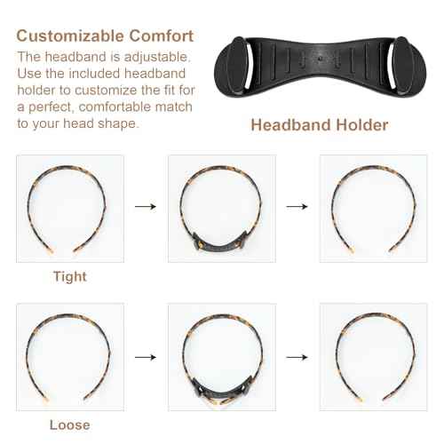 2 Pack Headbands Designed for Eyewear,Flex No Pressure,Non Slip Fashion Thin Hairbands for Womens Sisters Girls Gifts-White,Powder Blue