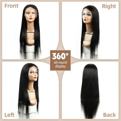 Lace Front Wigs Human Hair 13x4 Straight Lace Front Wigs HD Transparent 200% Density Glueless Wigs For Black Women Pre Plucked With Baby Hair 24inch