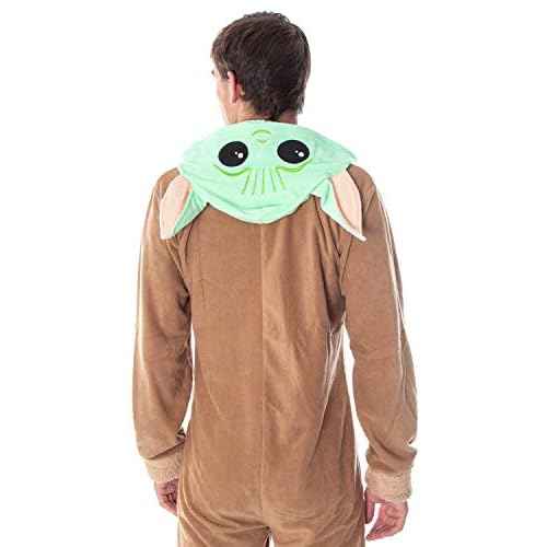 Star Wars Adult Unisex Baby Yoda The Child Costume One-Piece Union Suit Pajama Onesie For Men And Women