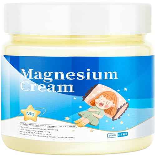 Magnesium Lotion for Kids,Natural Calming Cream for Restful Sleep,Relaxation,and Sensitive Skin Support,Recharge & Restore with Pure Magnesium Cream,Help You Sleep Peacefully(3.53 Fl Oz)