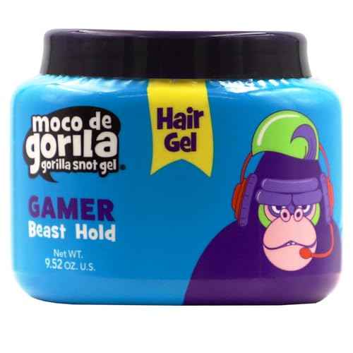 Moco de Gorila Gamer, Hair Styling Gel, Gives your Hairstyle a Long-Lasting Effect, Reactivate with Water, High Fixation, 3-Pack of 9.52 Oz Each, 3 Jars