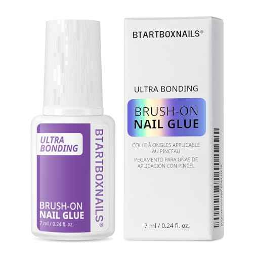 BTArtboxnails XCOATTIPS Brush on Nail Glue - Adhesive Ultra Bonding for Press Ons & Nail Tips, TPO & Hema Free, Super Strong & Easy Application, Quick Air Dry & Long-Lasting Fast Glue, 7ml