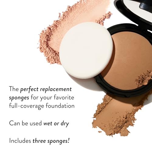 LAURA GELLER Double Take Baked Full Coverage Foundation Replacement Sponges, Set of 3 | Versatile Makeup Sponges for Foundation, Use Wet or Dry, Buildable Coverage