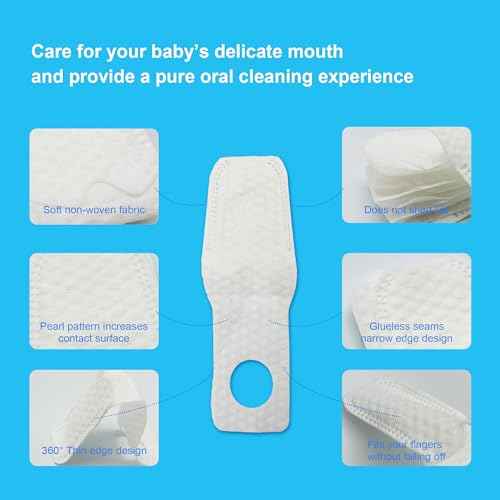 Baby Tongue Cleaner Newborn Finger Toothbrush, 42 Count Disposable Wet and Dry Use Baby Mouth Cleaner, Newborn Oral Care Clean 0-36 Months Toddler Teeth, Gums, Tongue Coating