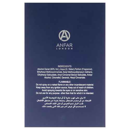 Anfar London - Azure Spirit for Men - 3.4 oz Extrait De Parfum Spray