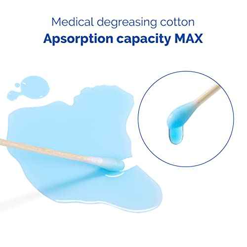 JMU Medical Cotton Swabs, 10000 Pcs Cotton Tipped Applicators 3 Inch, Non-sterile Natural Cotton, 10 Box