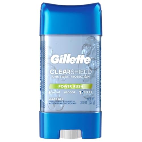 Gillette Anti-Perspirant Deodorant Clear Gel, Power Rush 3.8 oz