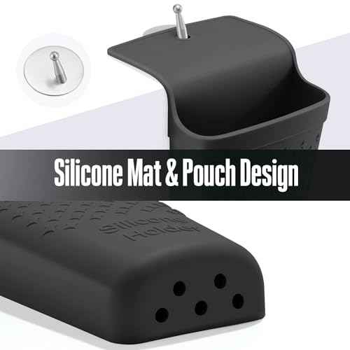 Heat Resistant Silicone Hair Iron Mat and Pouch,Portable Travel Hair Straightener Mat and Holder for Hair Styling Tools.1 Pack.(Black)