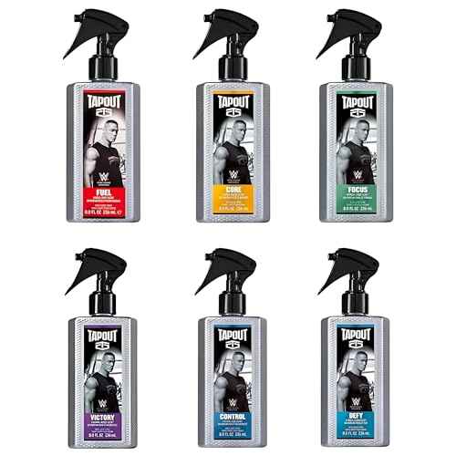 Tapout Body Spray for Men ? Fragrance Variety Set, 6-Pack Gift Collection, 8 Ounces Each