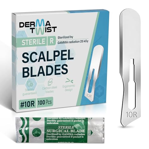 DermaTwist 10R Blades Dermaplaning 100-Pack Sterile Dermaplaning Razors for Women Face ? 10R Dermaplane Blades for face