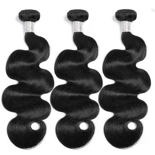 Body Wave Bundles Human Hair 22 24 26 Inch 3 Bundles Natural Color Brazilian Virgin Hair Weave 12A 100% Unprocessed Real Human Hair Extensions For Women
