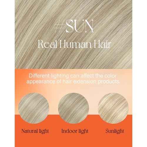 Sunny Hair Nano Hair Extensions Human Hair Ash Blonde Ombre Platinum Blonde Nano Tip Hair Extensions Real Human Hair 24inch Nano Bead for Wedding 50g