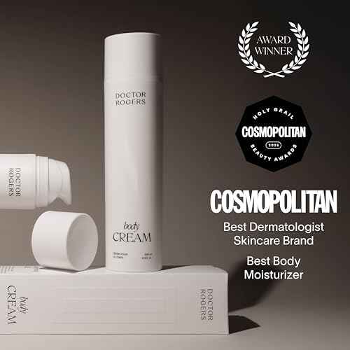 Doctor Rogers Body Cream. Hydrating Unscented Moisturizer for Dry Skin, with Shea Butter, Squalane, Ceramide, & Glycerin Moisturizing Lotion, 6.8 Ounce (200 ml)