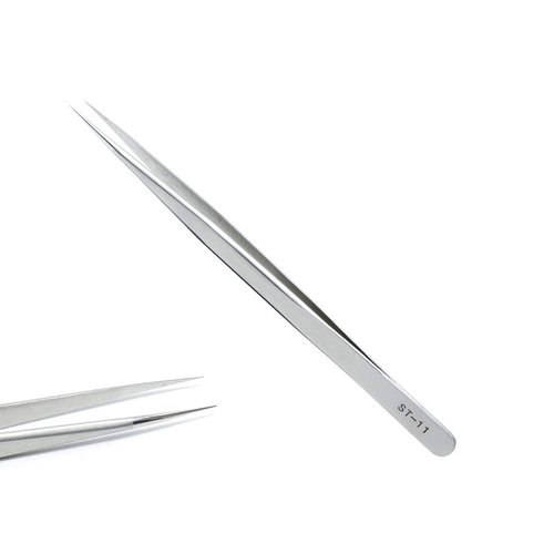 5.51" Stainless Steel Pointed Straight Tweezer, Professional Eyelash Extension Straight Tweezers for Nail Art Hair Eyebrow
