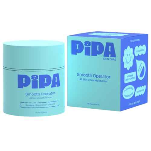Pipa Skincare Smooth Operator Kids Face Moisturizer 1.7 oz | Clean, Non-Toxic, Hypoallergenic, Fragrance-Free Lotion | Multi-Vitamin Ceramides Cream | Gentle Daily Skin Care for Tweens Ages 8 to 13